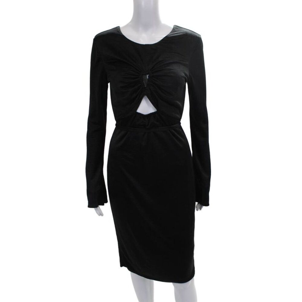 Love Whit by Whitney Port Women Bodycon Dress Black Long Sleeve Size S
